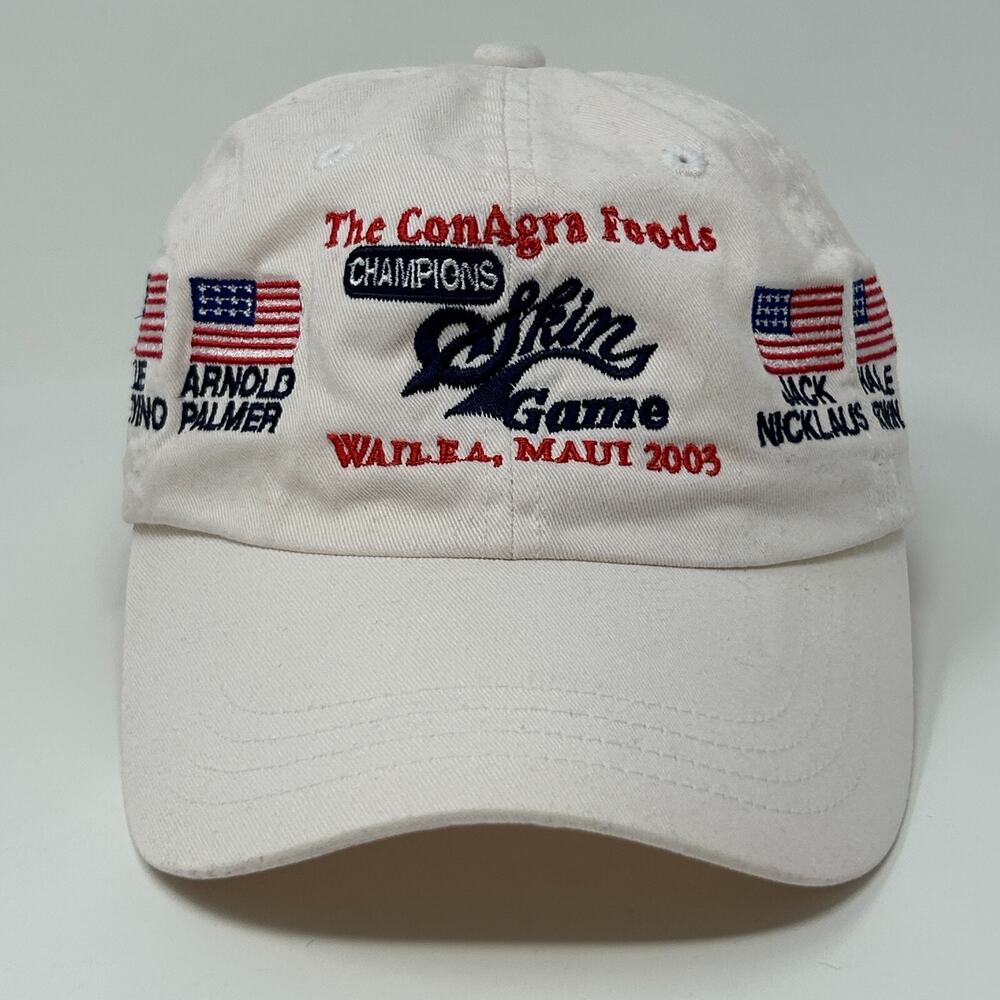 Vintage Y2Ks Champions Skin Game Dad Hat Baseball Cap White 2005 Golf Strapback